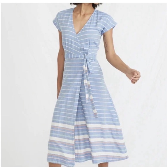 Marine Layer Maddie Striped Wrap Dress